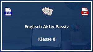 Englisch Übungen Aktiv Passiv Klasse 8 PDF