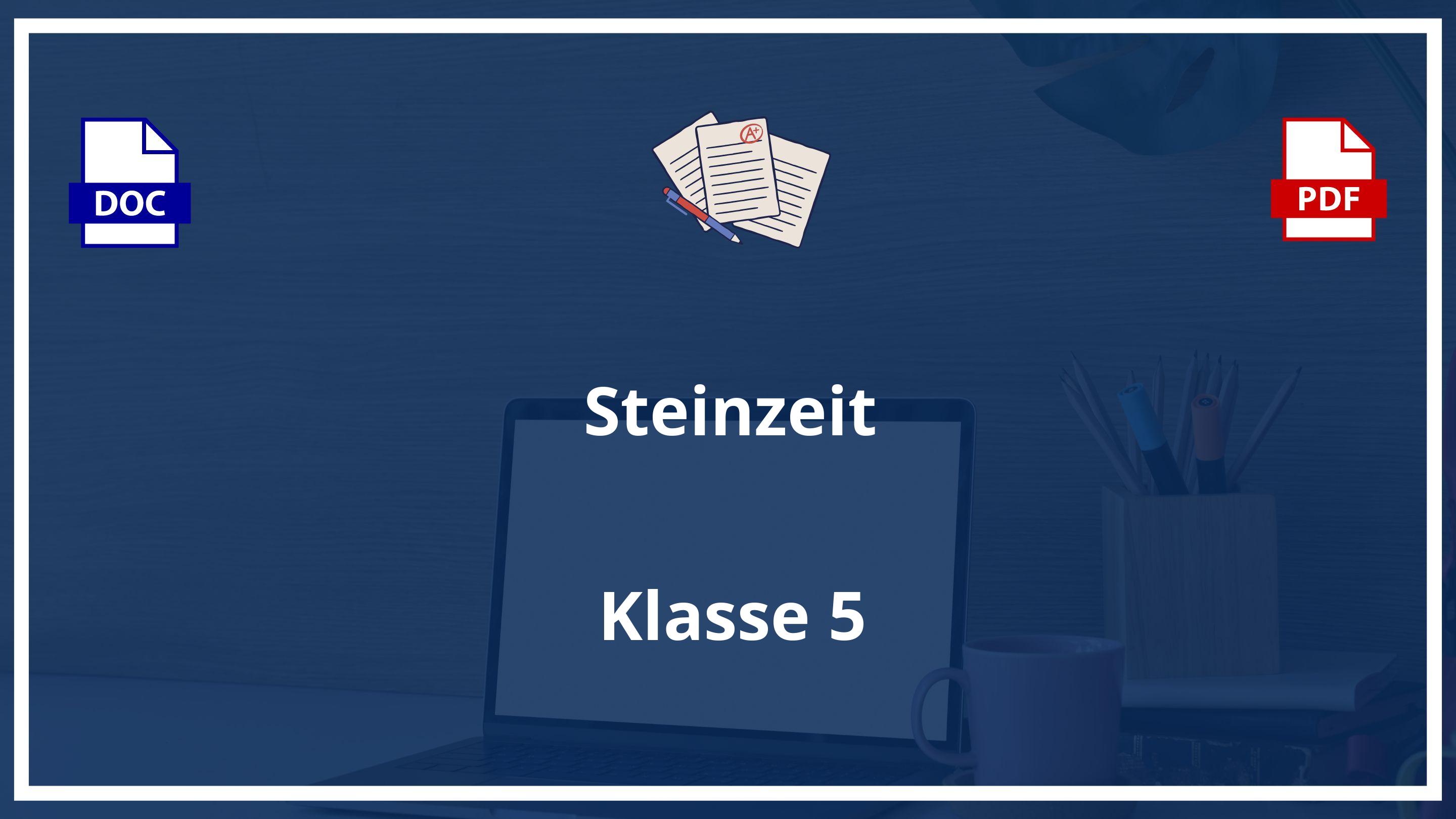 Steinzeit Arbeitsblätter 5 Klasse PDF